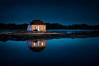 decoration prints, design prints, house decoration, abstract prints, france landscape, french waterscape, gift,Bretagne, spring, landscape, waterscape, saint cado, little house, ria, etel, lorient, blue, orange, night, dawn, morbihan, favorites, best of