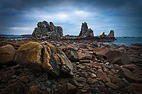 photo bretagne, photo plougrescant, photo de paysage, photo rocher, plage